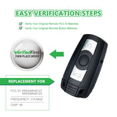 Lots of 5 Remote Car Key Fob Replacement for BMW KR55WK49127 fits 2004 2005 2006 330i 330 ci 330Xi